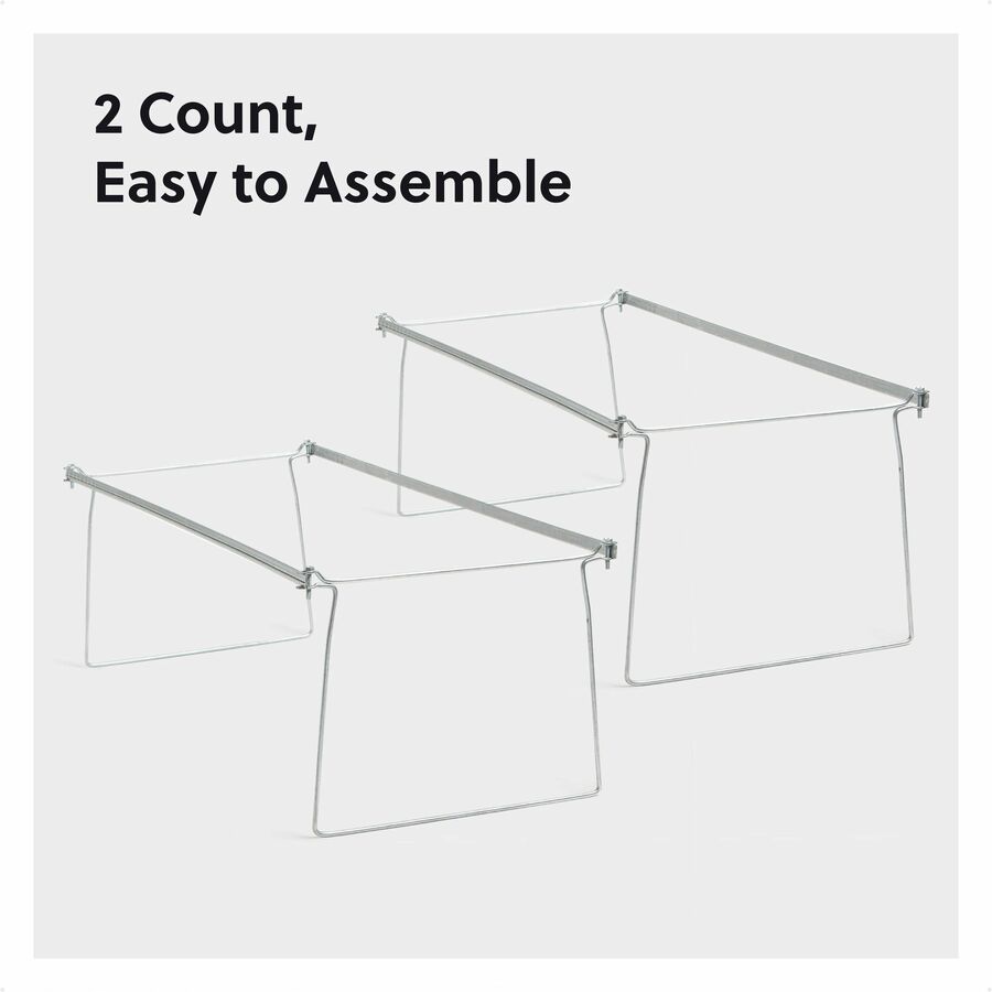 Smead Hanging Folder Frames - Letter - 23"-27" Long - Steel - Gray - 2 / Pack