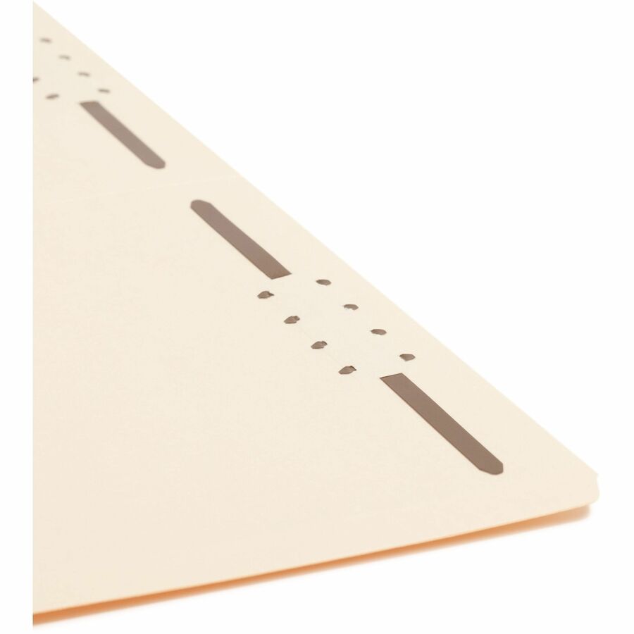 Top Tab Fastener Folders, 1/3-Cut Tabs: Right, 0.75" Expansion, 2 Fasteners, Legal Size, Manila Exterior, 50/Box