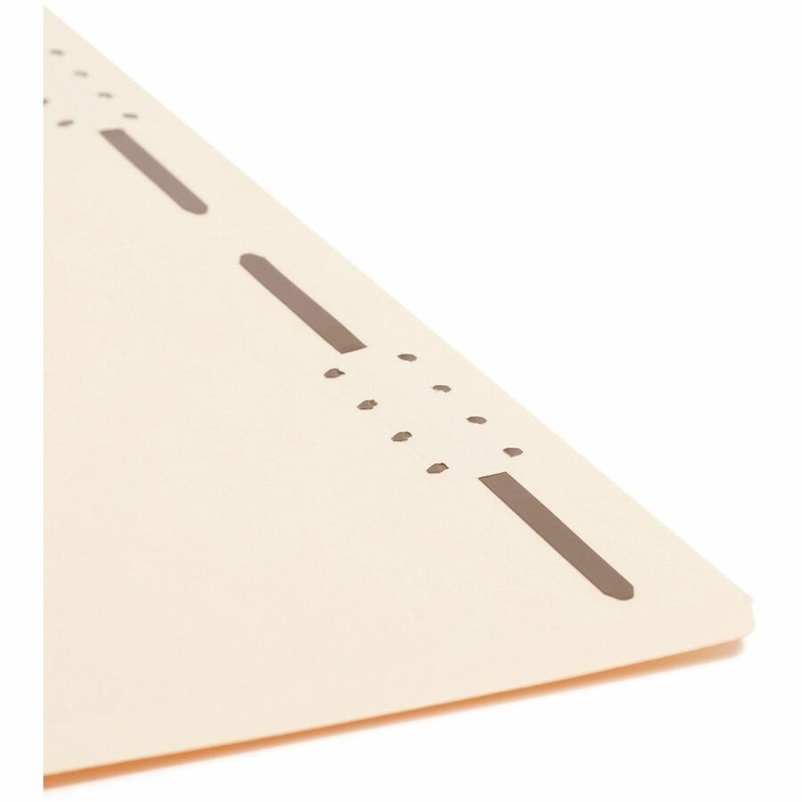 Top Tab Fastener Folders, 1/3-Cut Tabs: Right, 0.75" Expansion, 2 Fasteners, Legal Size, Manila Exterior, 50/Box