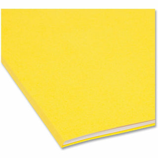 Reinforced Top Tab Colored File Folders, Straight Tabs, Legal Size, 0.75" Expansion, Yellow, 100/Box