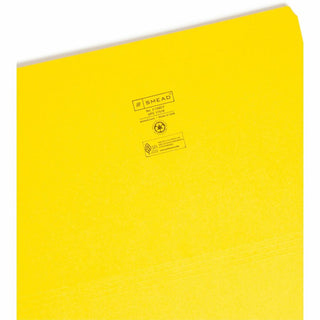Reinforced Top Tab Colored File Folders, Straight Tabs, Legal Size, 0.75" Expansion, Yellow, 100/Box