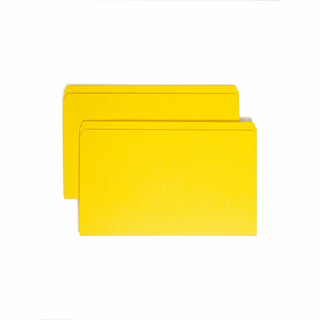 Reinforced Top Tab Colored File Folders, Straight Tabs, Legal Size, 0.75" Expansion, Yellow, 100/Box
