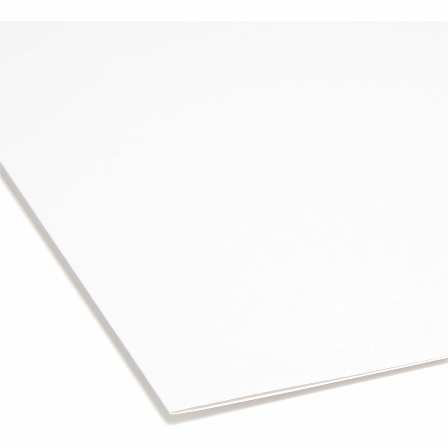 Colored File Folders, 1/3-Cut Tabs: Assorted, Letter Size, 0.75" Expansion, White, 100/Box
