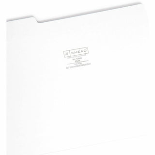 Colored File Folders, 1/3-Cut Tabs: Assorted, Letter Size, 0.75" Expansion, White, 100/Box