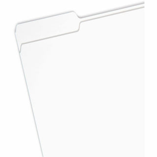 Colored File Folders, 1/3-Cut Tabs: Assorted, Letter Size, 0.75" Expansion, White, 100/Box