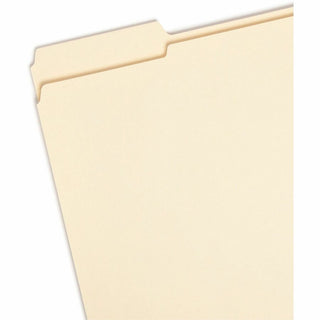 100% Recycled Reinforced Top Tab File Folders, 1/3-Cut Tabs: Assorted, Letter Size, 0.75" Expansion, Manila, 100/Box