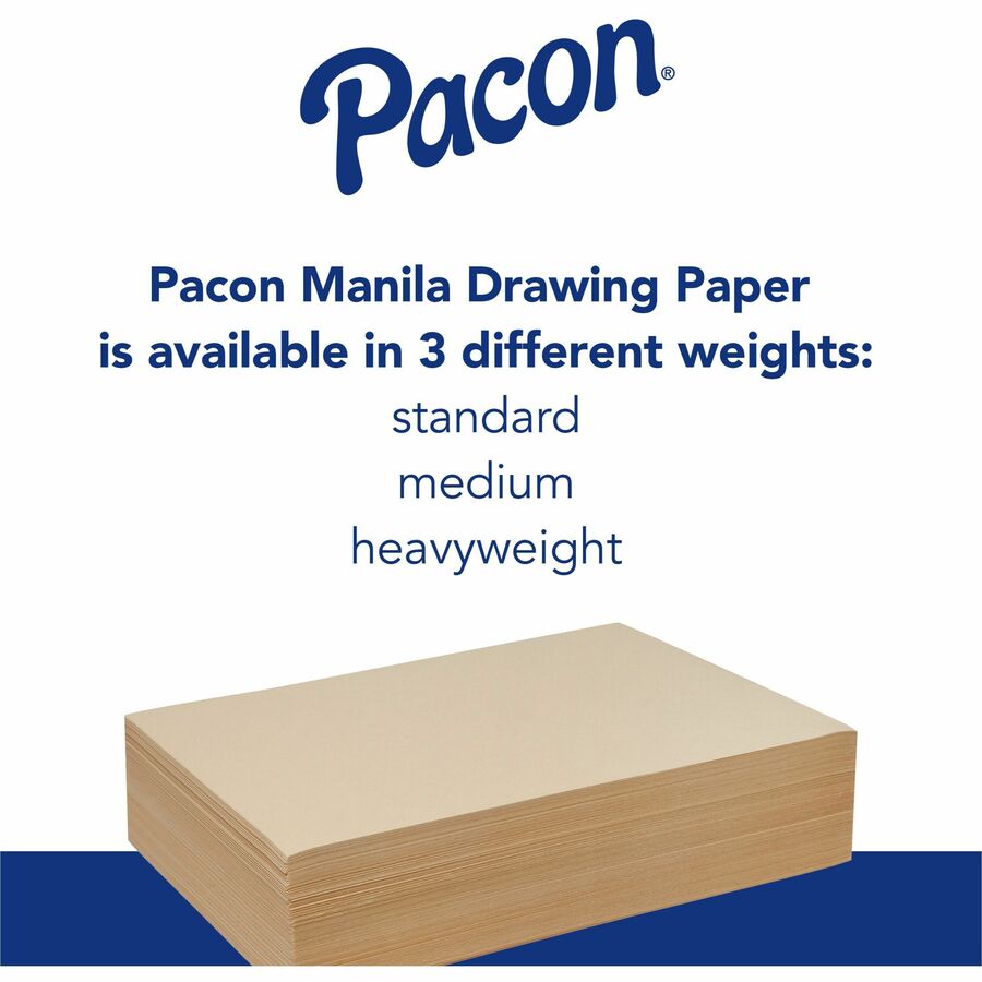 pacon-drawing-paper-sheets-500-sheets-plain-18-x-24-manila-paper-heavyweight-500-ream_pac4218 - 3