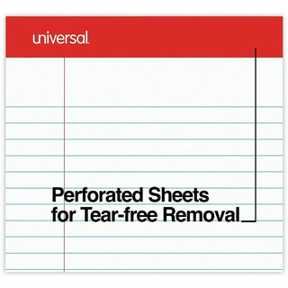 Perforated Ruled Writing Pads, Wide/Legal Rule, Red Headband, 50 White 8.5 x 14 Sheets, Dozen