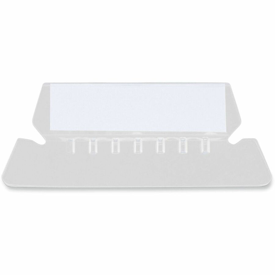 Hanging File Folder Plastic Index Tabs, 1/5-Cut, Clear, 2.25" Wide, 25/Pack