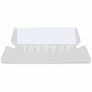 Hanging File Folder Plastic Index Tabs, 1/5-Cut, Clear, 2.25" Wide, 25/Pack
