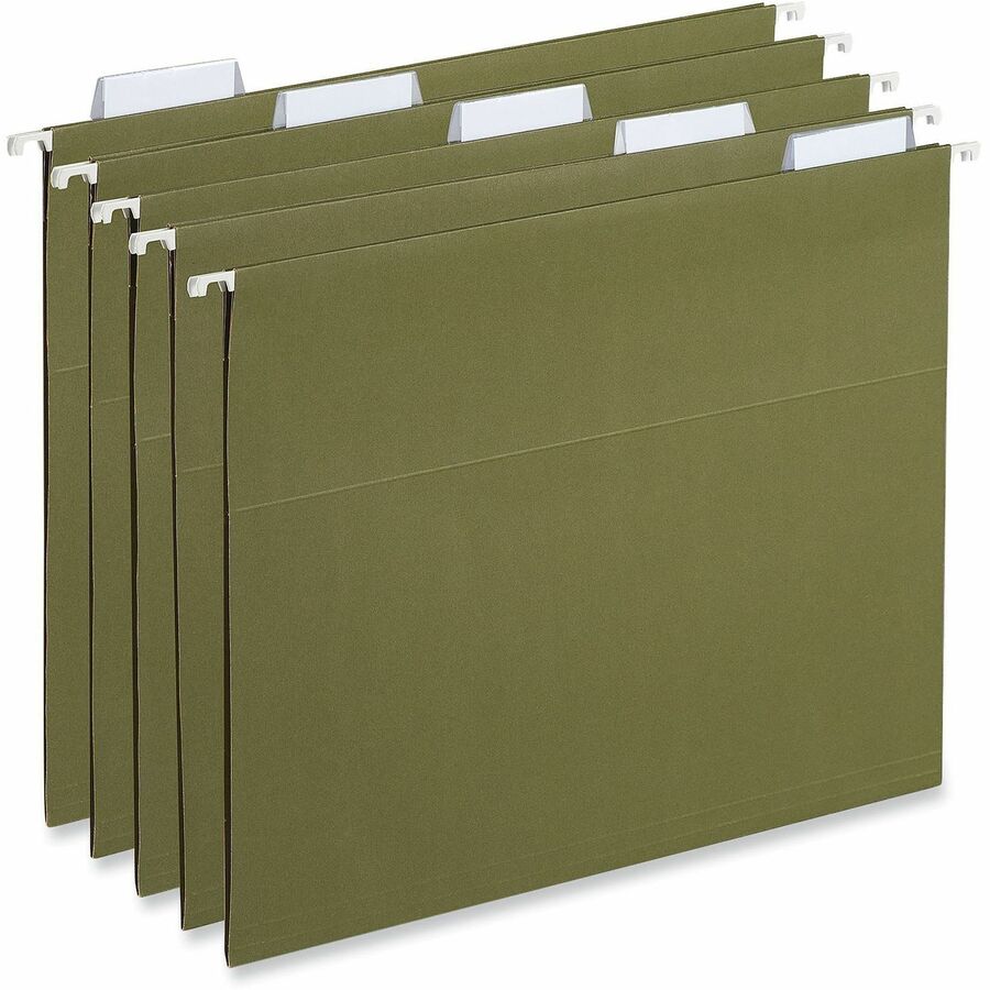 Hanging File Folder Plastic Index Tabs, 1/5-Cut, Clear, 2.25" Wide, 25/Pack