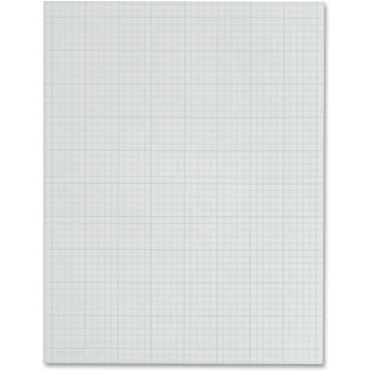 TOPS Quad Ruling Cross Section Pad - Letter - 50 Sheets - Glue - Both Side Ruling Surface - Quad Ruled - 20 lb Basis Weight - Letter - 8 1/2" x 11" - White Paper - Dual Sided, Smear Resistant, Acid-free, Sturdy Back - 1 / Pad