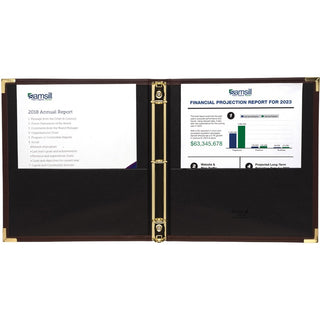 Classic Collection Ring Binder, 3 Rings, 1" Capacity, 11 x 8.5, Burgundy
