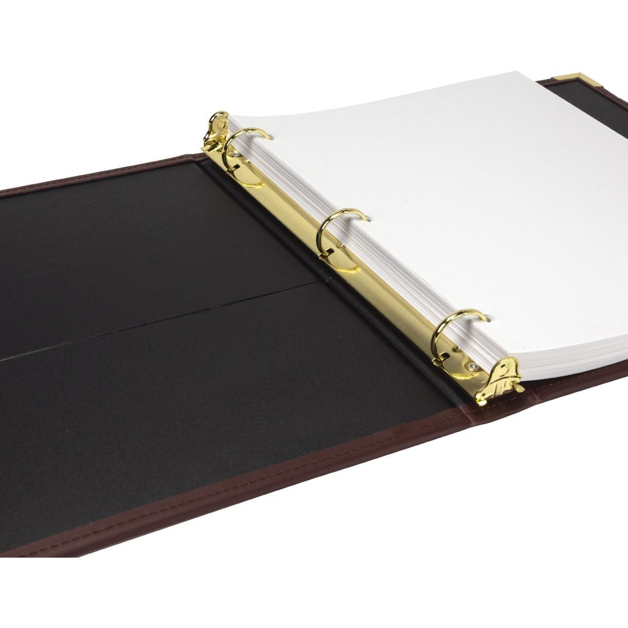 Classic Collection Ring Binder, 3 Rings, 1" Capacity, 11 x 8.5, Burgundy