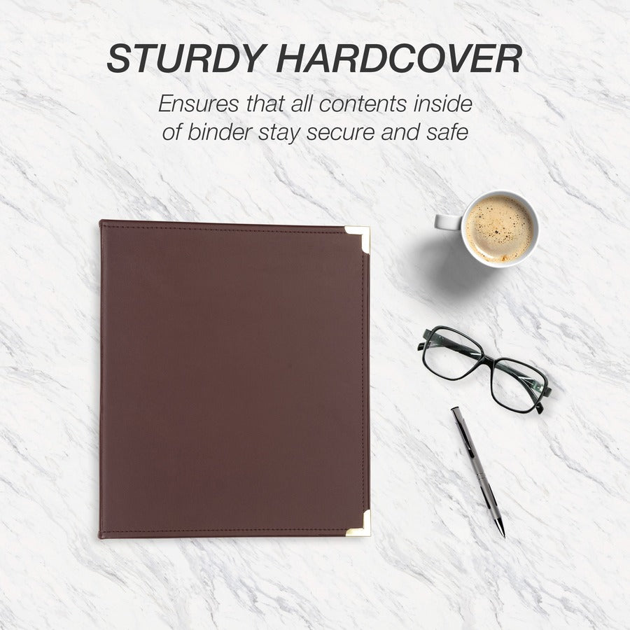 Classic Collection Ring Binder, 3 Rings, 1" Capacity, 11 x 8.5, Burgundy