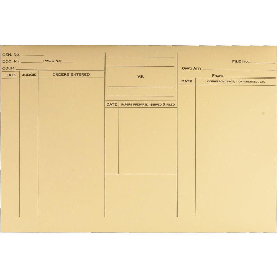 Attorney's Envelope/Transport Case File, Cheese Blade Flap, Fold-Over Closure, 10 x 14.75, Cameo Buff, 100/Box
