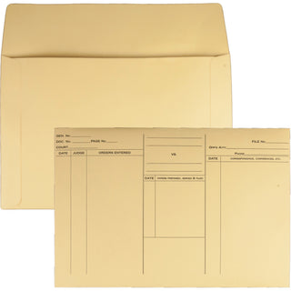 Attorney's Envelope/Transport Case File, Cheese Blade Flap, Fold-Over Closure, 10 x 14.75, Cameo Buff, 100/Box