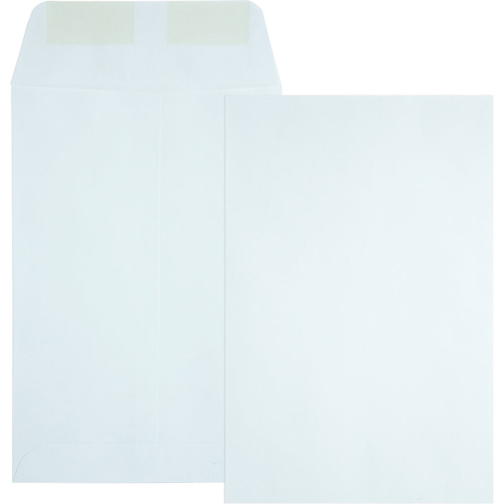 Catalog Envelope, 24 lb Bond Weight Paper, #1, Square Flap, Gummed Closure, 6 x 9, White, 500/Box