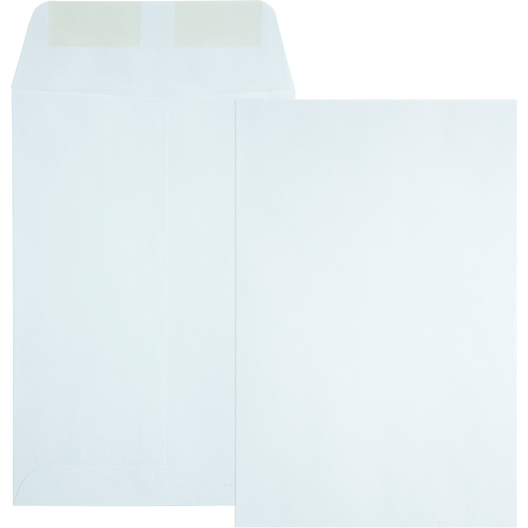 Catalog Envelope, 24 lb Bond Weight Paper, #1, Square Flap, Gummed Closure, 6 x 9, White, 500/Box