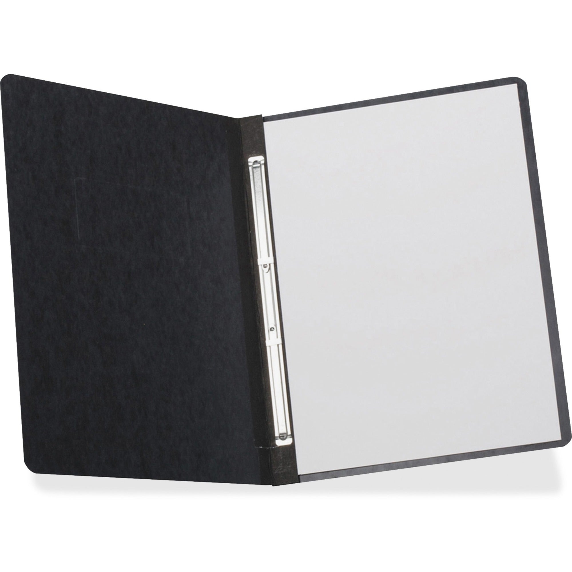 Heavyweight PressGuard and Pressboard Report Cover w/Reinforced Side Hinge, 2-Prong Metal Fastener, 3" Cap, 8.5 x 11, Black