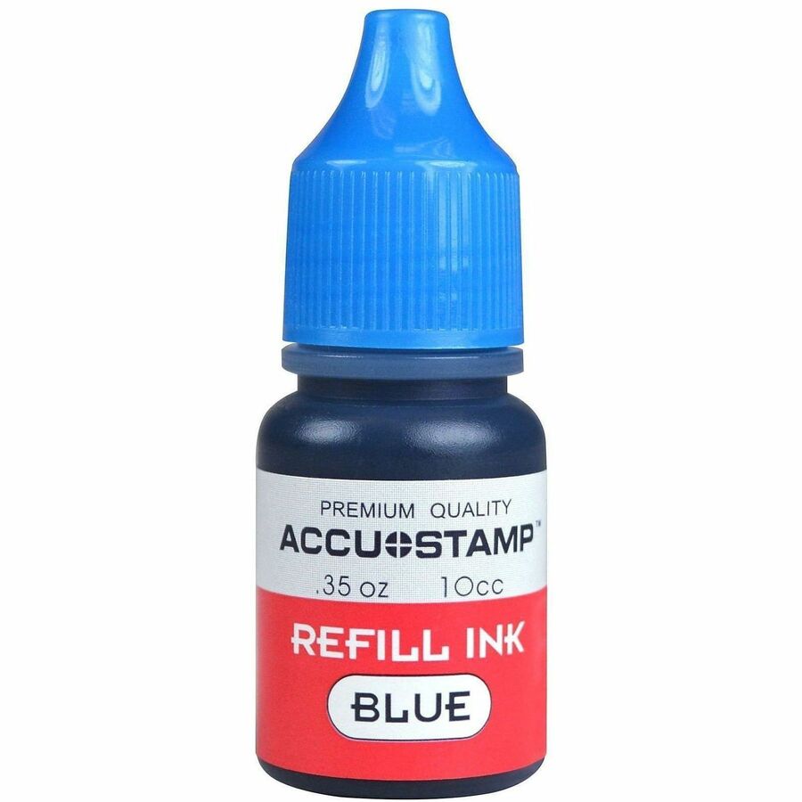 ACCU-STAMP Gel Ink Refill, 0.35 oz Bottle, Blue