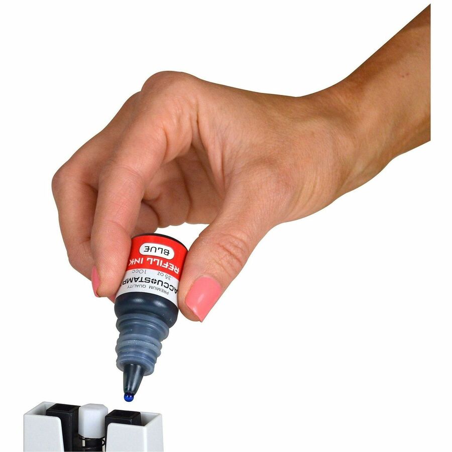ACCU-STAMP Gel Ink Refill, 0.35 oz Bottle, Blue