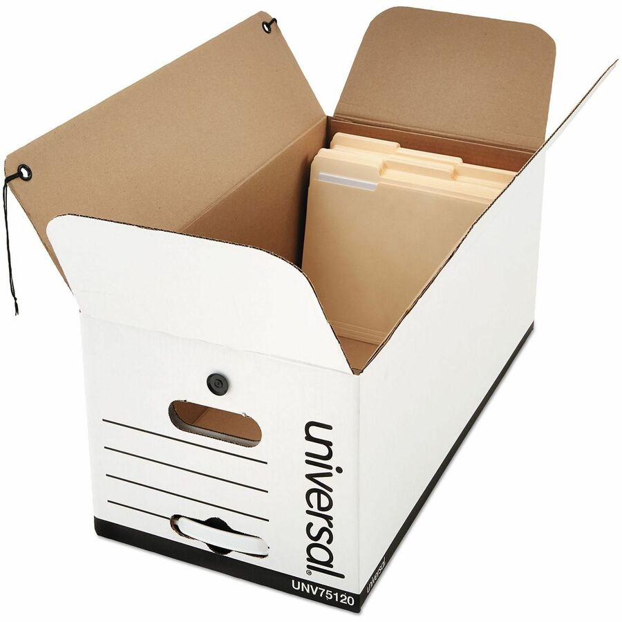 Economical Easy Assembly Storage Files, Letter Files, White, 12/Carton