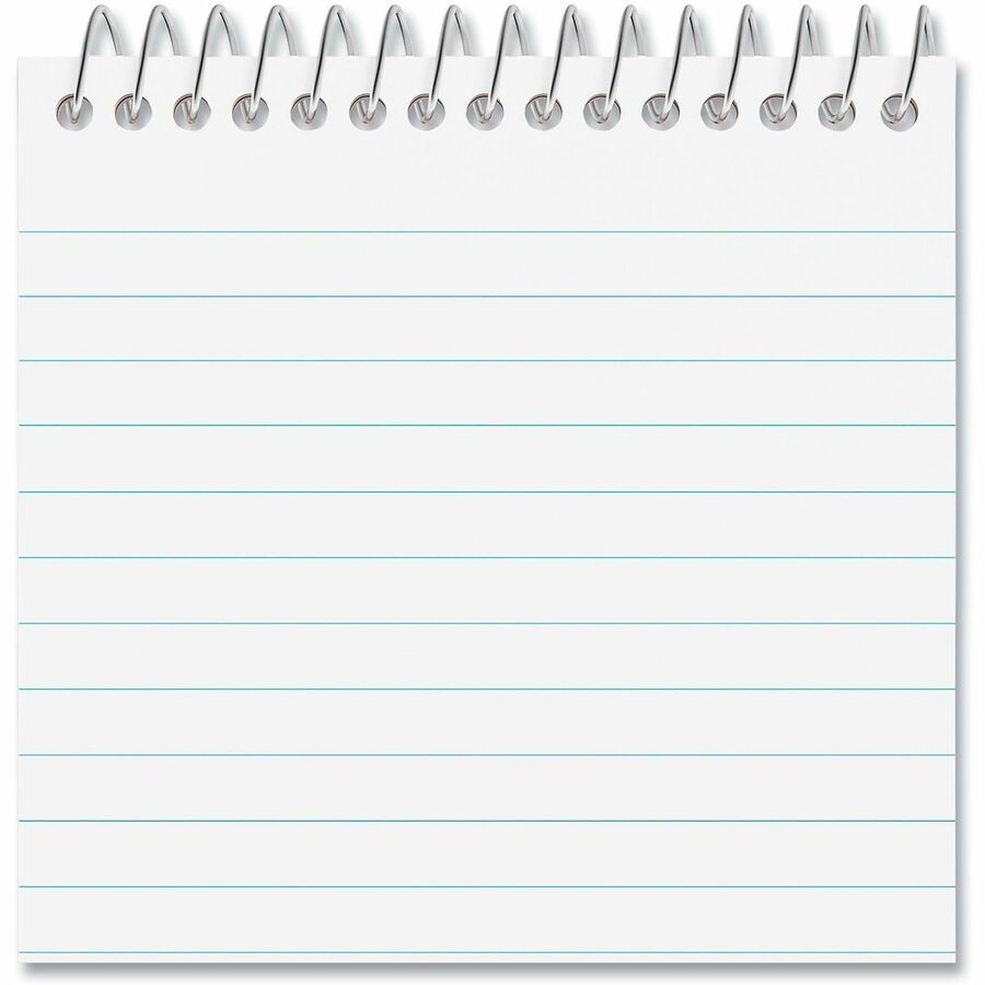 Wirebound Memo Pad with Coil-Lock Wire Binding, Narrow Rule, Orange Cover, 50 White 3 x 5 Sheets, 12/Pack