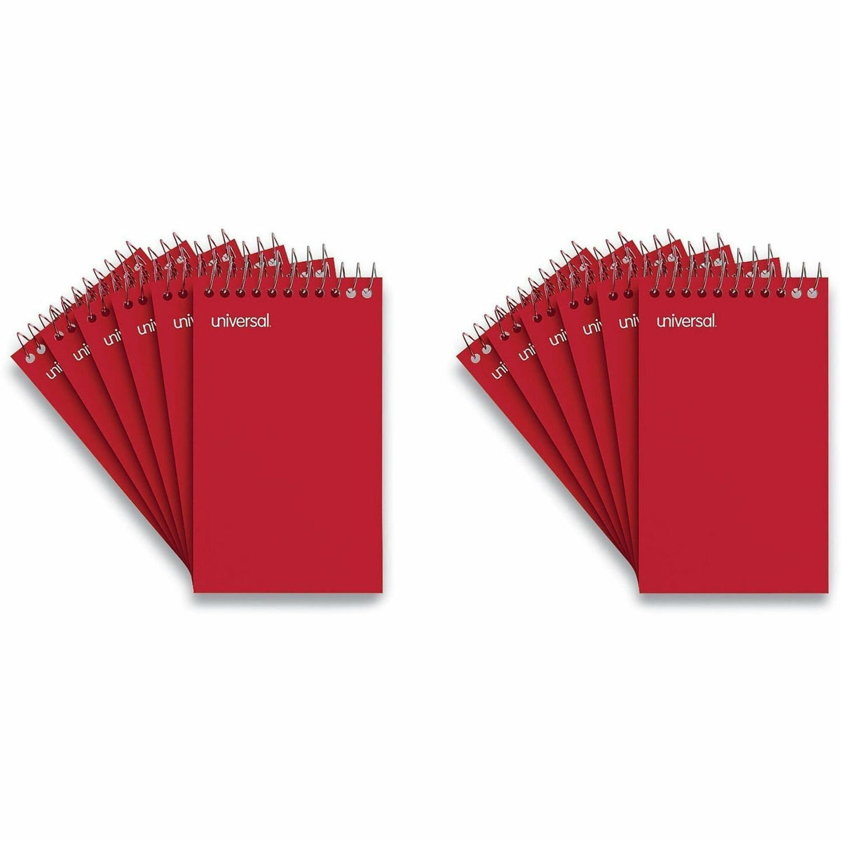 Wirebound Memo Pad with Coil-Lock Wire Binding, Narrow Rule, Orange Cover, 50 White 3 x 5 Sheets, 12/Pack