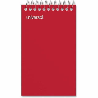 Wirebound Memo Pad with Coil-Lock Wire Binding, Narrow Rule, Orange Cover, 50 White 3 x 5 Sheets, 12/Pack