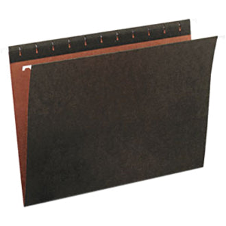 Hanging File Folders, Letter Size, 1/5-Cut Tabs, Standard Green, 25/Box