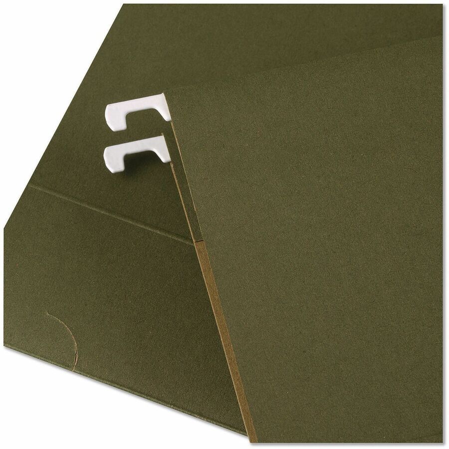 Hanging File Folders, Letter Size, 1/3-Cut Tabs, Standard Green, 25/Box