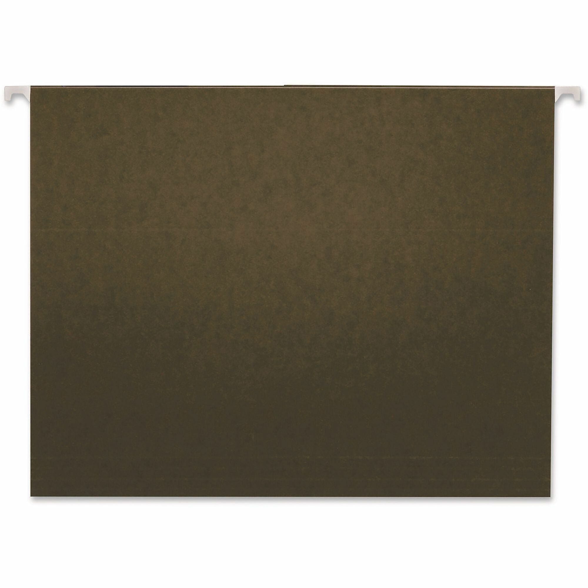 Hanging File Folders, Letter Size, 1/3-Cut Tabs, Standard Green, 25/Box