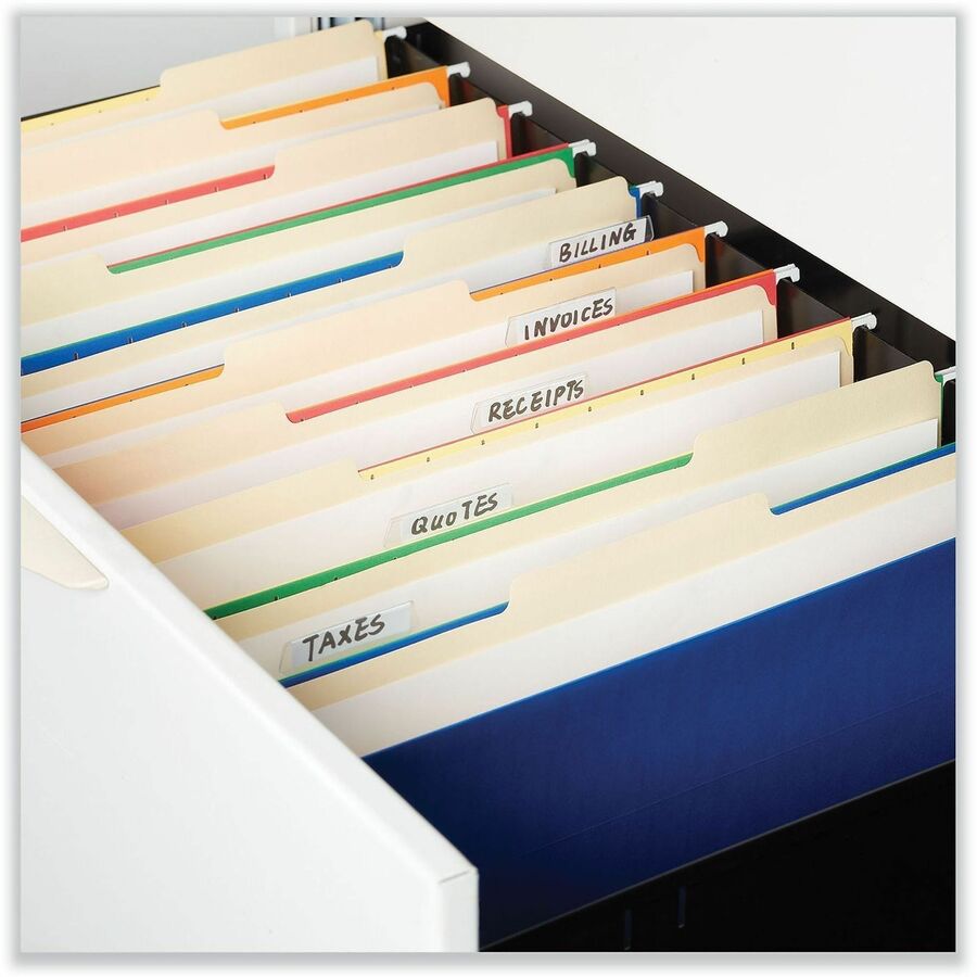 Top Tab File Folders, 1/3-Cut Tabs: Left Position, Letter Size, 0.75" Expansion, Manila, 100/Box
