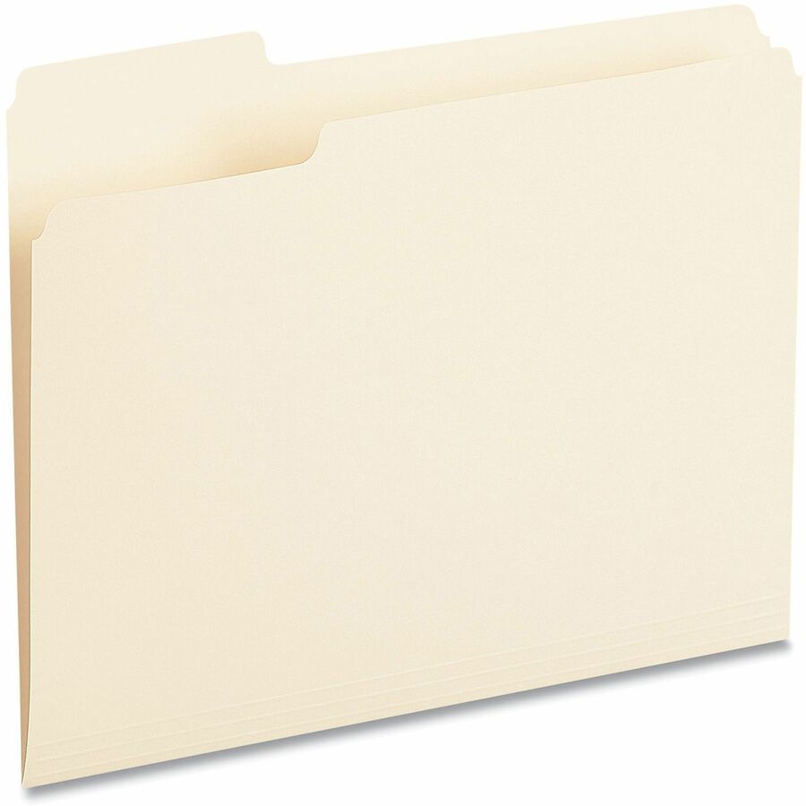 Top Tab File Folders, 1/3-Cut Tabs: Left Position, Letter Size, 0.75" Expansion, Manila, 100/Box