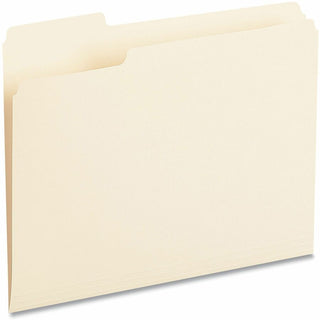 Top Tab File Folders, 1/3-Cut Tabs: Left Position, Letter Size, 0.75" Expansion, Manila, 100/Box