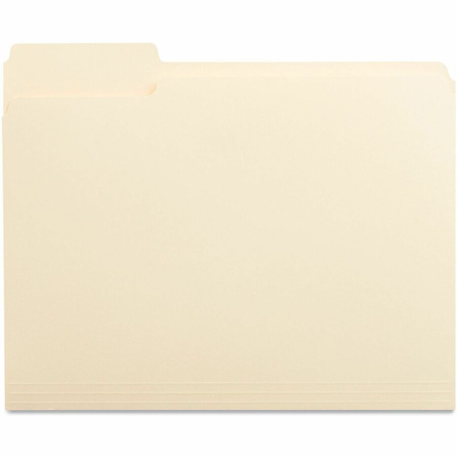 Top Tab File Folders, 1/3-Cut Tabs: Left Position, Letter Size, 0.75" Expansion, Manila, 100/Box