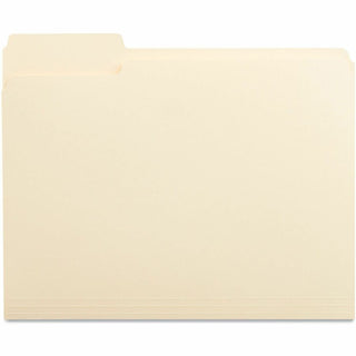 Top Tab File Folders, 1/3-Cut Tabs: Left Position, Letter Size, 0.75" Expansion, Manila, 100/Box