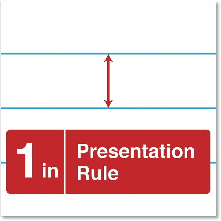 Easel Pads/Flip Charts, Presentation Format (1" Rule), 27 x 34, White, 50 Sheets, 2/Carton