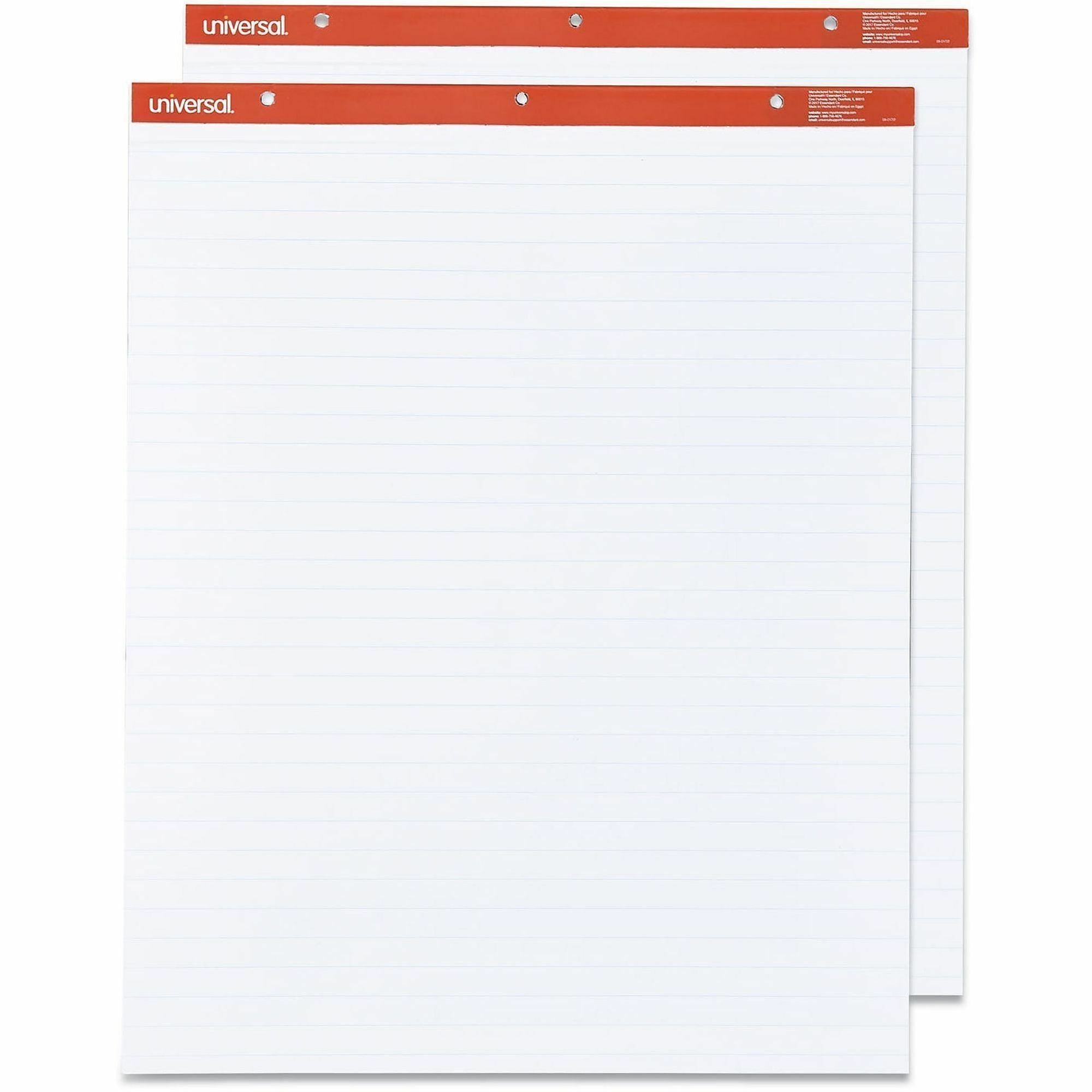 Easel Pads/Flip Charts, Presentation Format (1" Rule), 27 x 34, White, 50 Sheets, 2/Carton