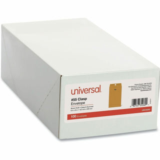 Kraft Clasp Envelope, #55, Square Flap, Clasp/Gummed Closure, 6 x 9, Brown Kraft, 100/Box