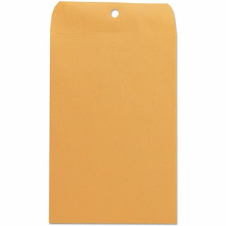 Kraft Clasp Envelope, #55, Square Flap, Clasp/Gummed Closure, 6 x 9, Brown Kraft, 100/Box