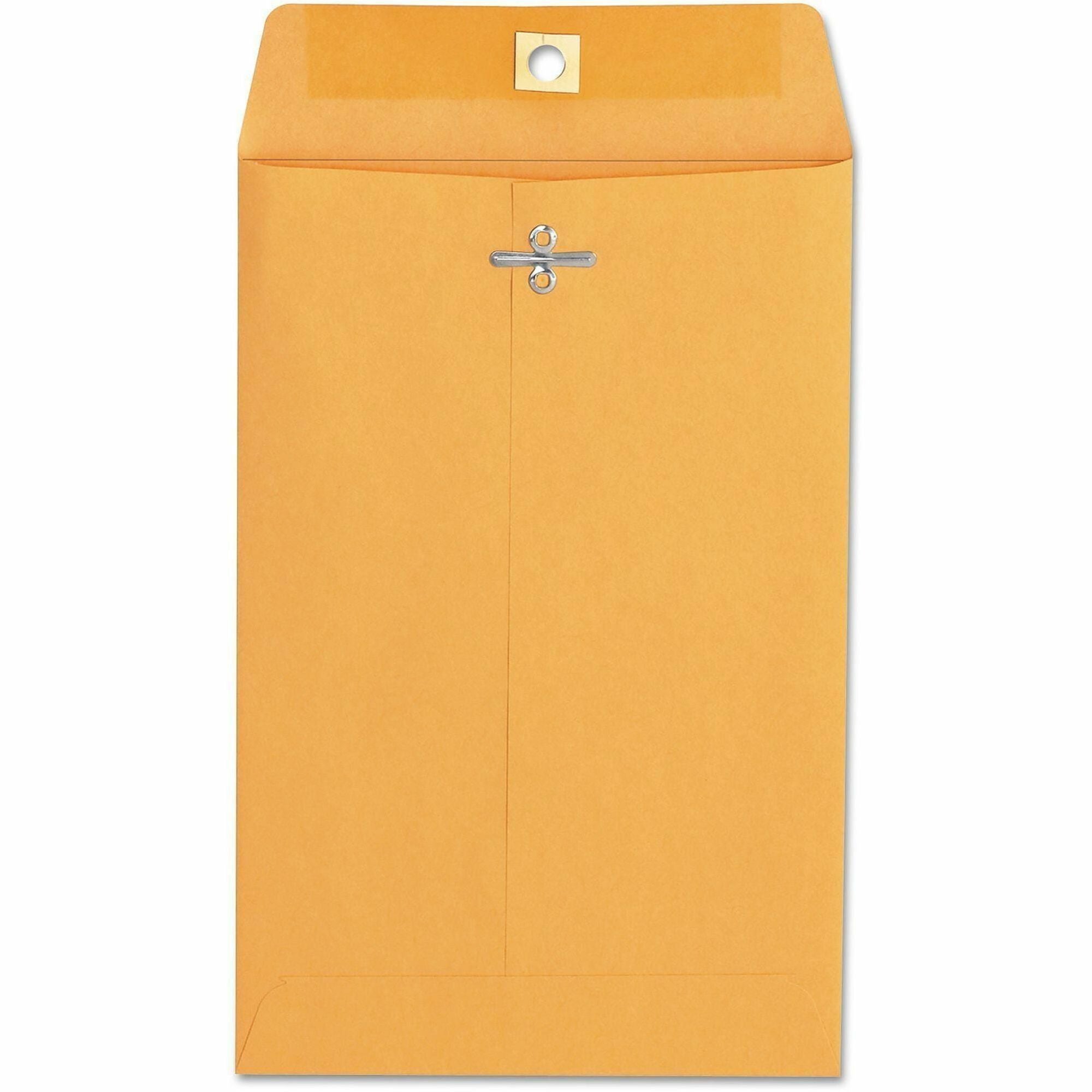 Kraft Clasp Envelope, #55, Square Flap, Clasp/Gummed Closure, 6 x 9, Brown Kraft, 100/Box
