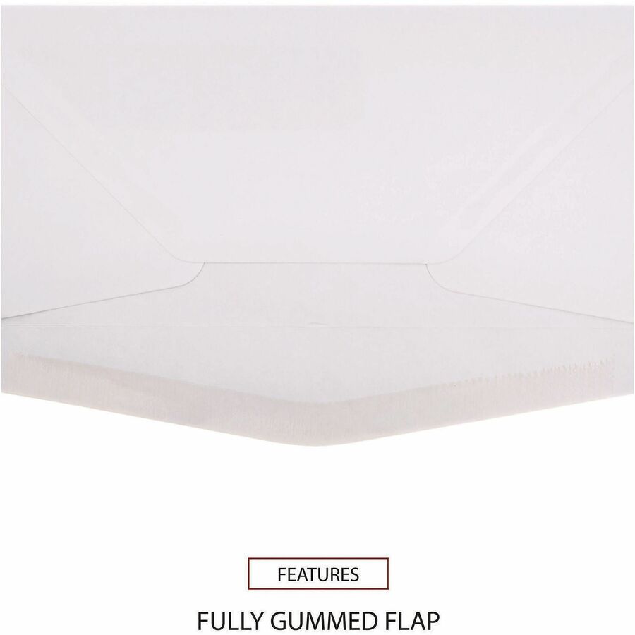 Open-Side Business Envelope, 1 Window, #10, Commercial Flap, Gummed Closure, 4.13 x 9.5, White, 500/Box
