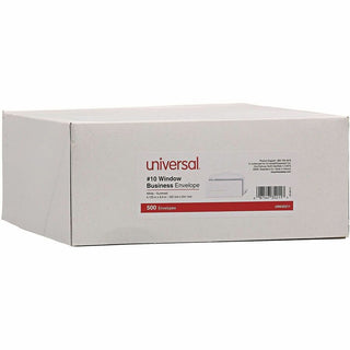 Open-Side Business Envelope, 1 Window, #10, Commercial Flap, Gummed Closure, 4.13 x 9.5, White, 500/Box