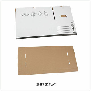 Medium-Duty Easy Assembly Storage Box, Letter Files, White, 12/Carton