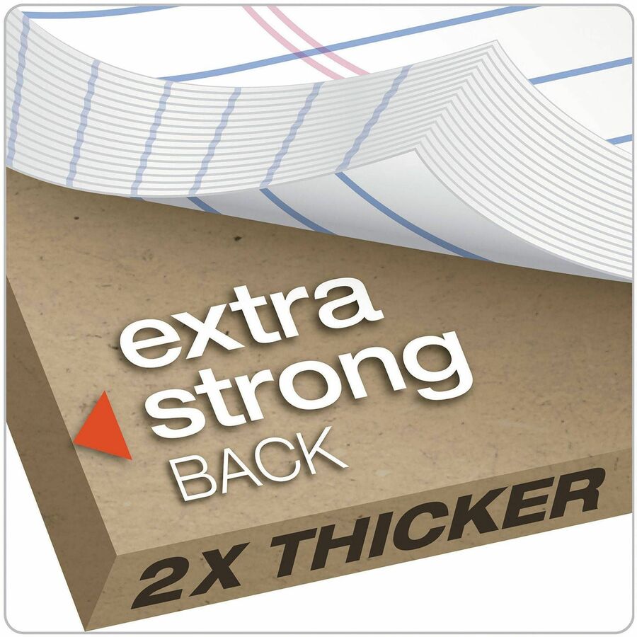 Double Docket Ruled Pads, Narrow Rule, 100 White 8.5 x 11.75 Sheets, 4/Pack