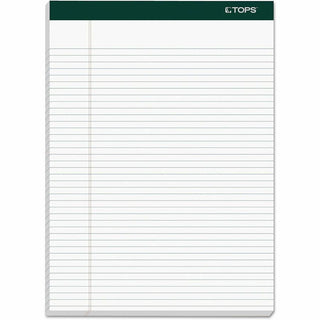 Double Docket Ruled Pads, Narrow Rule, 100 White 8.5 x 11.75 Sheets, 4/Pack