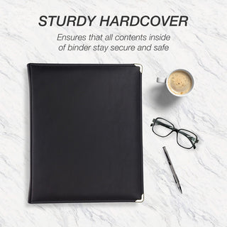 Classic Collection Zipper Ring Binder, 3 Rings, 1.5" Capacity, 11 x 8.5, Black