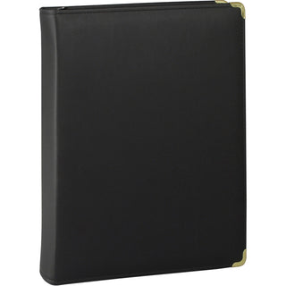 Classic Collection Zipper Ring Binder, 3 Rings, 1.5" Capacity, 11 x 8.5, Black